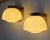 Glass Pair Vintage Art Deco Light Old Lamp Wall Sconces Fixture Brass & Ribbed Cream Milk Glass Shade Lamp Ship Light For Sale - Image 7 of 8
