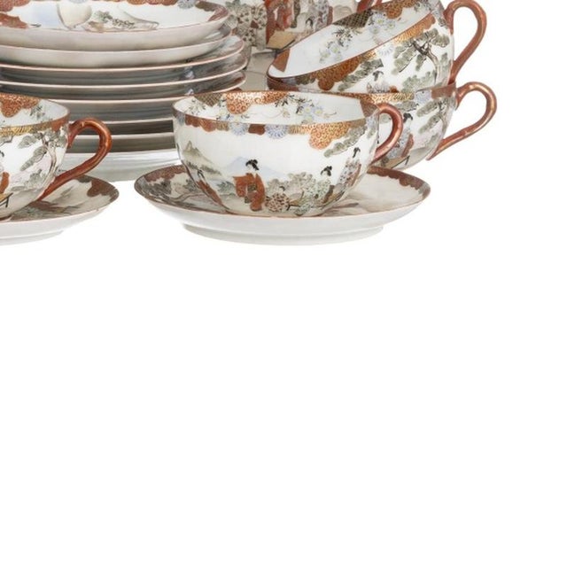Japanese Porcelain Satsuma Tea Service, Set of 21 For Sale - Image 5 of 6