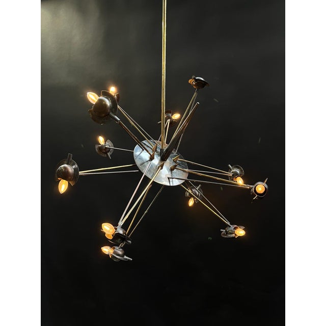 Brass Sputnik Lamp, 1950s For Sale - Image 4 of 13