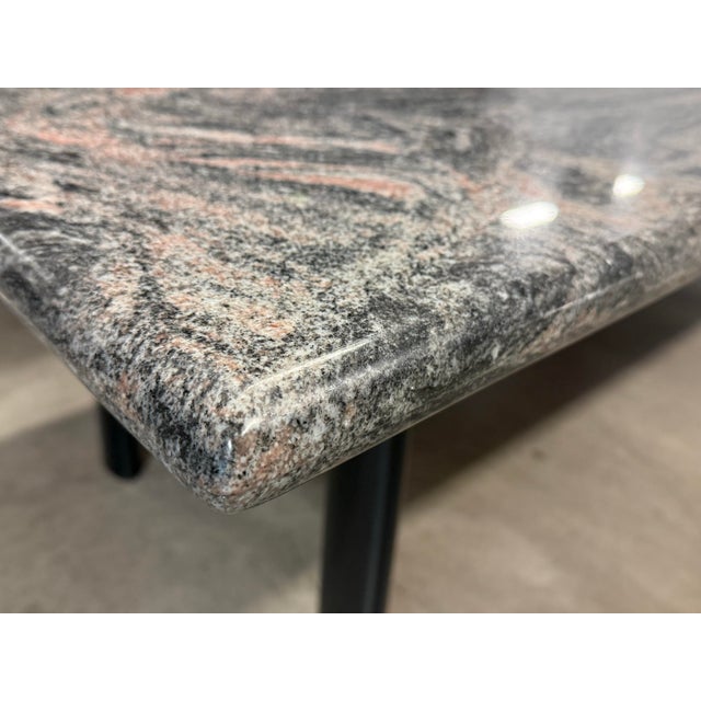 Le Corbusier Lc6 Tube D’Avion Base + Bespoke Granite Top Dining Table For Sale In San Francisco - Image 6 of 12