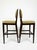American Set of 2 Cherish-Bar Stools From Crate & Barrel With Romo Striped Textured Velvet Upholstery Seat Covering For Sale - Image 3 of 5