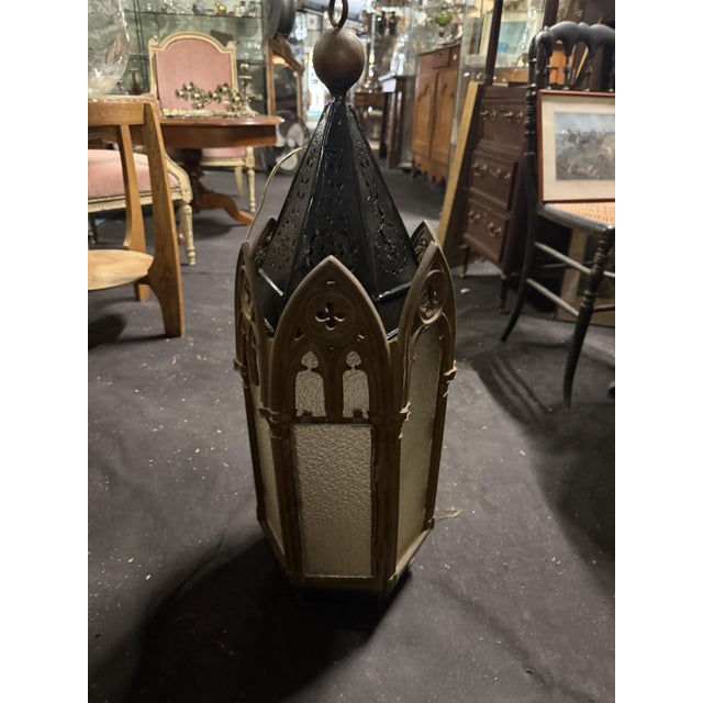 Black 19th Century Sanctuary Lantern For Sale - Image 8 of 9
