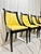 Late 20th Century Late 20th Century Empire-Style Ebonized Black Lacquer & Yellow Leather Gondola Dining Chairs For Sale - Image 5 of 8