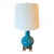 Modern Blue Greek Key Footed Table Lamp For Sale