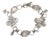 Silpada Flower Charm Bracelet, Sterling Silver, Length 7.75 Inches For Sale