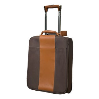 Airess Rolling Brown and Cognac Leather Travel Case by Delvaux For Sale
