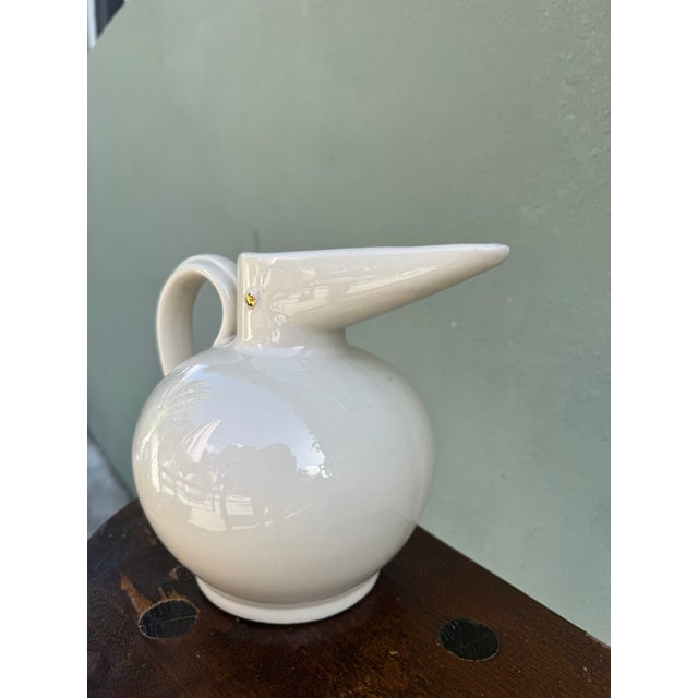 Ceramic Vintage 1970s Mid-Century Modern Porcelain Toucan Bird Pitcher — Tropical MCM Decor For Sale - Image 7 of 7
