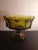 1960s Vintage Fostoria Coin Glass Green Large Pedestal Bowl For Sale In Dallas - Image 6 of 6
