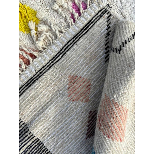 Modern Tribal Moroccan Style Berber Area Rug For Sale - Image 9 of 9
