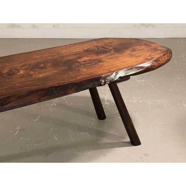 Wood Gouge-cut Wooden Coffee Table, France, 1950s For Sale - Image 7 of 18