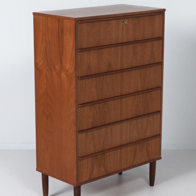 Wood Danish Teak Chest of Drawers, 1960s For Sale - Image 7 of 11