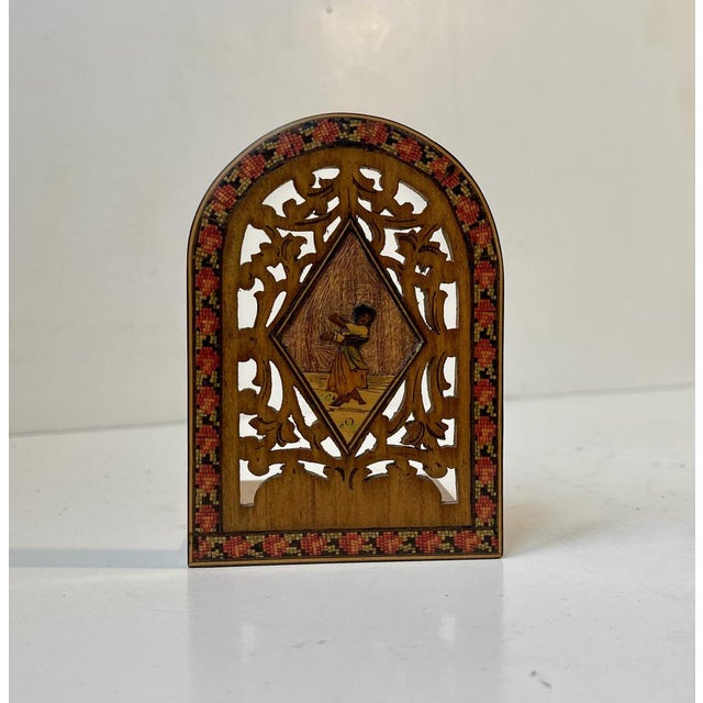 Vintage Italian Bookend in Walnut, 1920s For Sale - Image 4 of 9