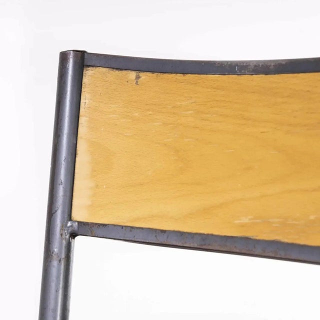 1960s French Silver Stacking Dining Chair from Mullca, 1950s For Sale - Image 5 of 10