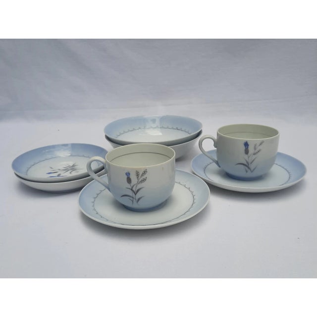 Ceramic Vintage Bing and Grondahl Cornflower Tea Set- 8 Pieces For Sale - Image 7 of 10