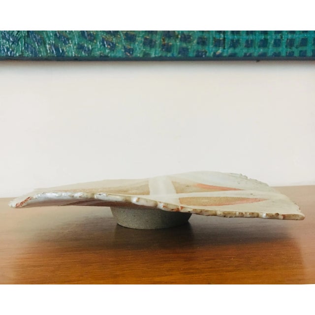 1960s Tomiya Matsuda Abstract Modern Ceramic Sculpture Platter For Sale - Image 4 of 7