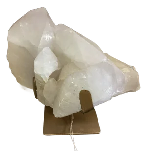 A Quartz Crystal on Golden Stand - E