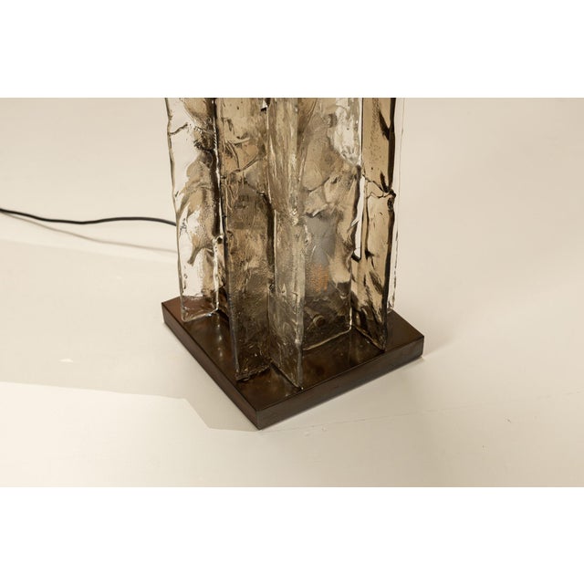 LT 379 Floor Lamp in Crystal and Tobacco by Carlo Nason for Mazzega, Italy, 1970s For Sale - Image 12 of 17