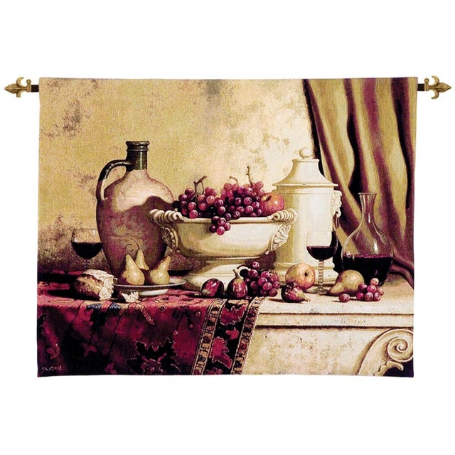 This beautiful tapestry is woven on a jacquard loom by skilled weavers, keeping alive the centuries old tradition of...