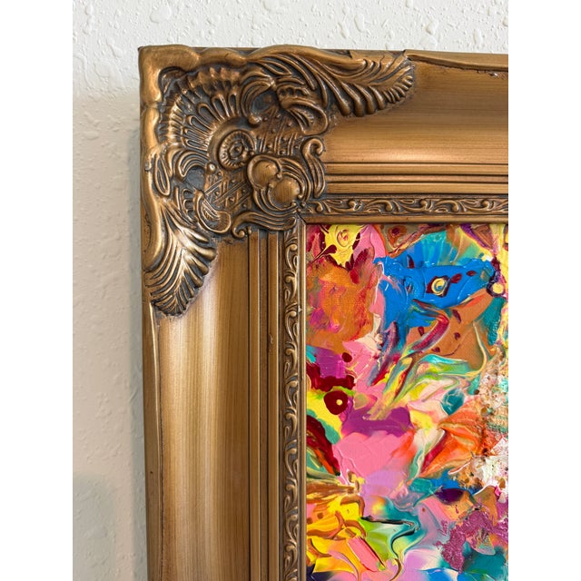 Serg Graff "Fabric of Joy" Abstract Painting Acrylic on Canvas Framed Art, Coa For Sale - Image 9 of 12