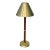 2020s Mid-Century Modern Lauren Ralph Lauren Home Brass & Leather Buffet Table Lamps – Campaign Style Designer Lighting - Pair For Sale - Image 5 of 11
