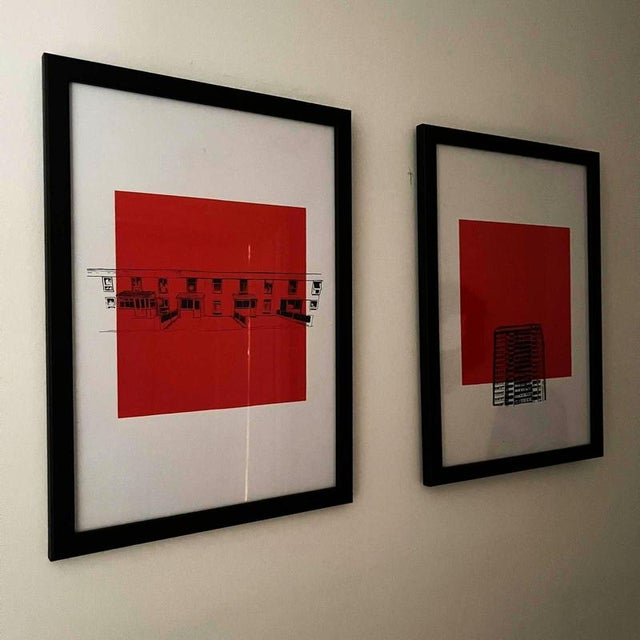 Architectural Framed Screen Prints by Hannah Parkes, Set of 2 For Sale - Image 9 of 10
