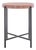 Azula Stone Top Accent Table in Burnt Orange / Black For Sale