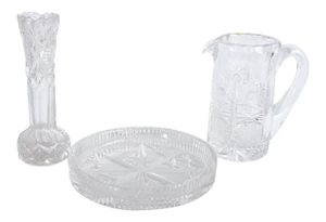 Bohemian Cut Crystal Trio