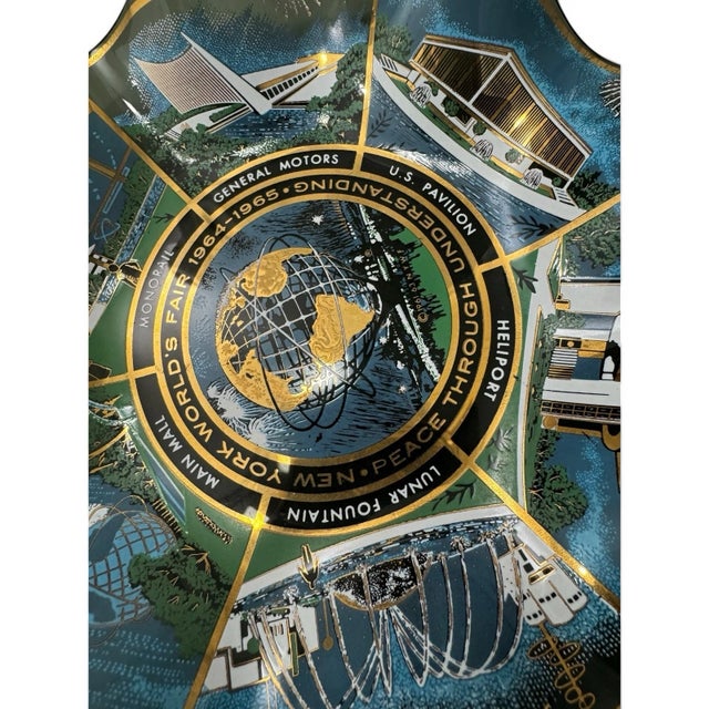 2000 - 2009 Vintage 1964-65 Ny World’s Fair Glass Plate Unisphere Peace Understanding For Sale - Image 5 of 6