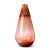 Red Peach and Brass Sculpted Blown Glass Vase by Pia Wüstenberg For Sale - Image 8 of 11
