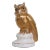 Vintage Estatuaria Portugal Porcelain Gold Owl Figurine For Sale