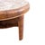 Vintage Round Walnut and Marble Coffee Table, 1950s For Sale - Image 6 of 7