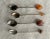 Mid-Century Sterling Silver Spoons With River Amber Stones, Set of Four For Sale - Image 12 of 12