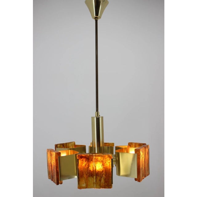 1970s Mid-Century Brass and Resin Pendants, 1970s, Set of 2 For Sale - Image 5 of 6