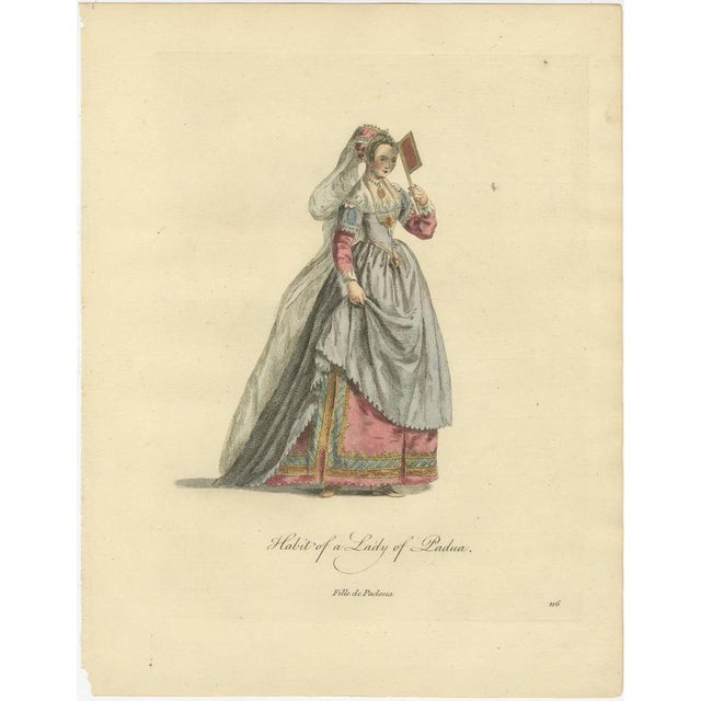 Mid 18th Century European School, Costume of Padua and Siena, 1749, Engraving, Set of 2 For Sale - Image 5 of 9