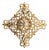Vintage 1969 Signed Monet Goldtone Openwork Brooch For Sale