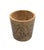 Vintage Mid-Century Hand-Carved Teakwood Cache Pot – Etched Botanical Vine Motif For Sale In West Palm - Image 6 of 12