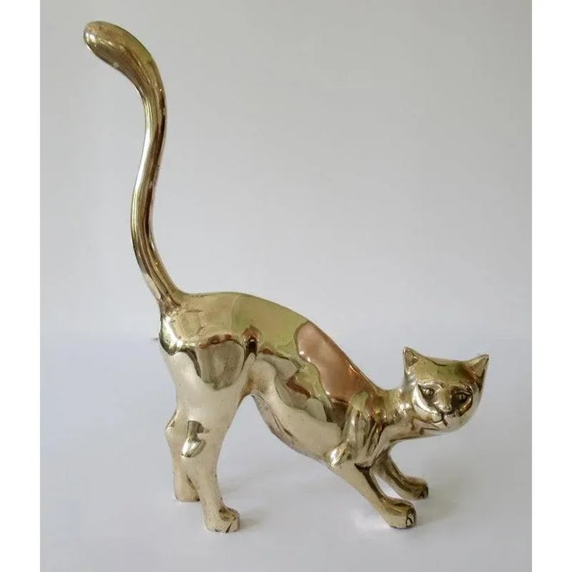 英国 猫 cat 真鍮 プレート アンティーク 1950年頃　ヴィンテージ 英国 猫 cat 真鍮 プレート アンティーク 1950年頃 ヴィンテージ