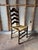 Vintage Early American French Rustic Style High Ladder Back Rush Seat Side Chairs For Sale - Image 12 of 17