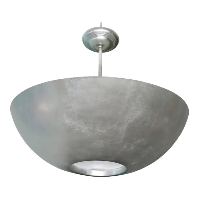 Silver Leaf Modern Plafonnier For Sale
