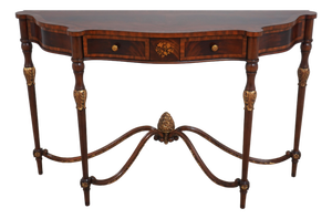Maitland Smith 2 Drawer Regency Mahogany Console Table