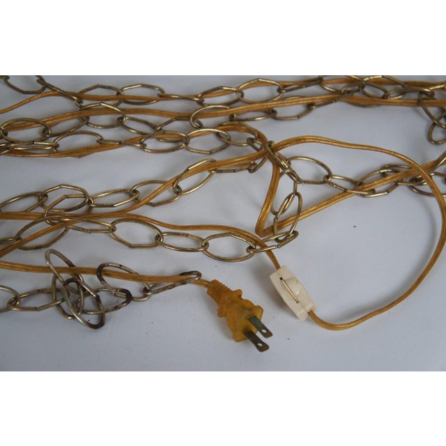 1960s 1960s Mid Century Modern Chrome Wire Bird Cage Swag Chandelier Pendant Light 16.5" For Sale - Image 5 of 5