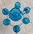 Mid 20th-Century Blown Swirl Glass Beverage Set in Cyan – 7 Pieces For Sale - Image 9 of 13