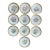 Set of 10 Antique T&v Limoges Hand-Painted Orchid Cabinet Plates for Ovington Bros., Circa 1895 For Sale