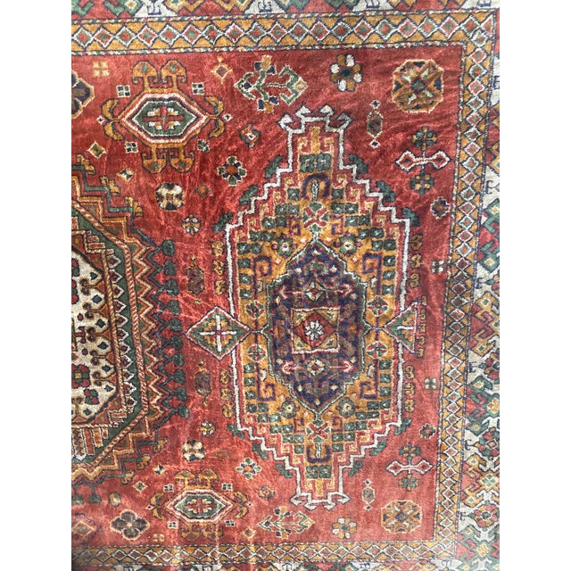 Antique Wool Rug with Designs on Red Background, 1900s For Sale - Image 9 of 10