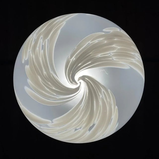 Vintage Swirl Murano Glass Pendant Lamp in Vetri Murano, Italy, 1970s For Sale - Image 4 of 11
