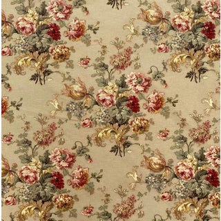 15 Yards Vintage Ralph Lauren Floral Cabbage Roses Upholstery Fabric For Sale