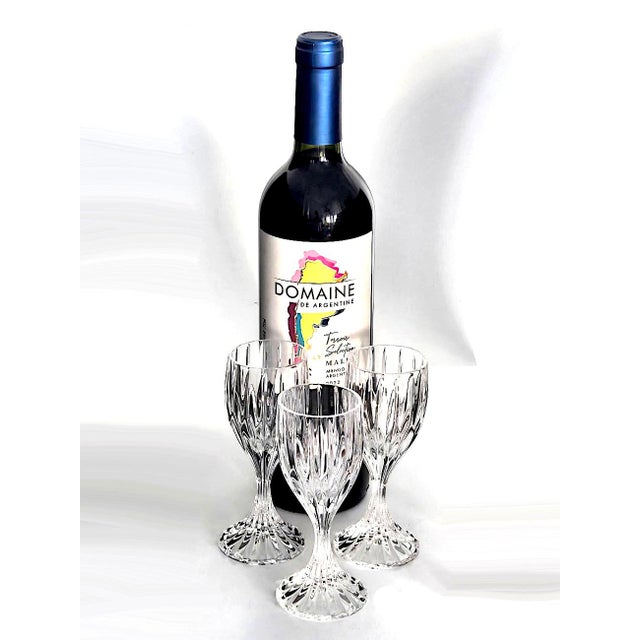 Transparent Vintage Crystal Cordial Glasses in Park Lane Pattern by Mikasa, Set of 3 For Sale - Image 8 of 13