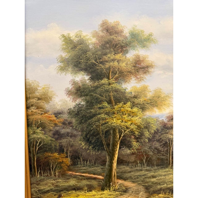 Traditional Mid 20th Century C. Freeman Landscape Waterfall Oil Painting For Sale - Image 3 of 7