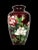 Old Japanese 'Red and White Roses' Vase Ginbari Cloisonné With Solid Silver Trim For Sale - Image 4 of 8
