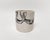 Abstract Rings on Short White Vase by Fizzy Ceramics For Sale - Image 4 of 10